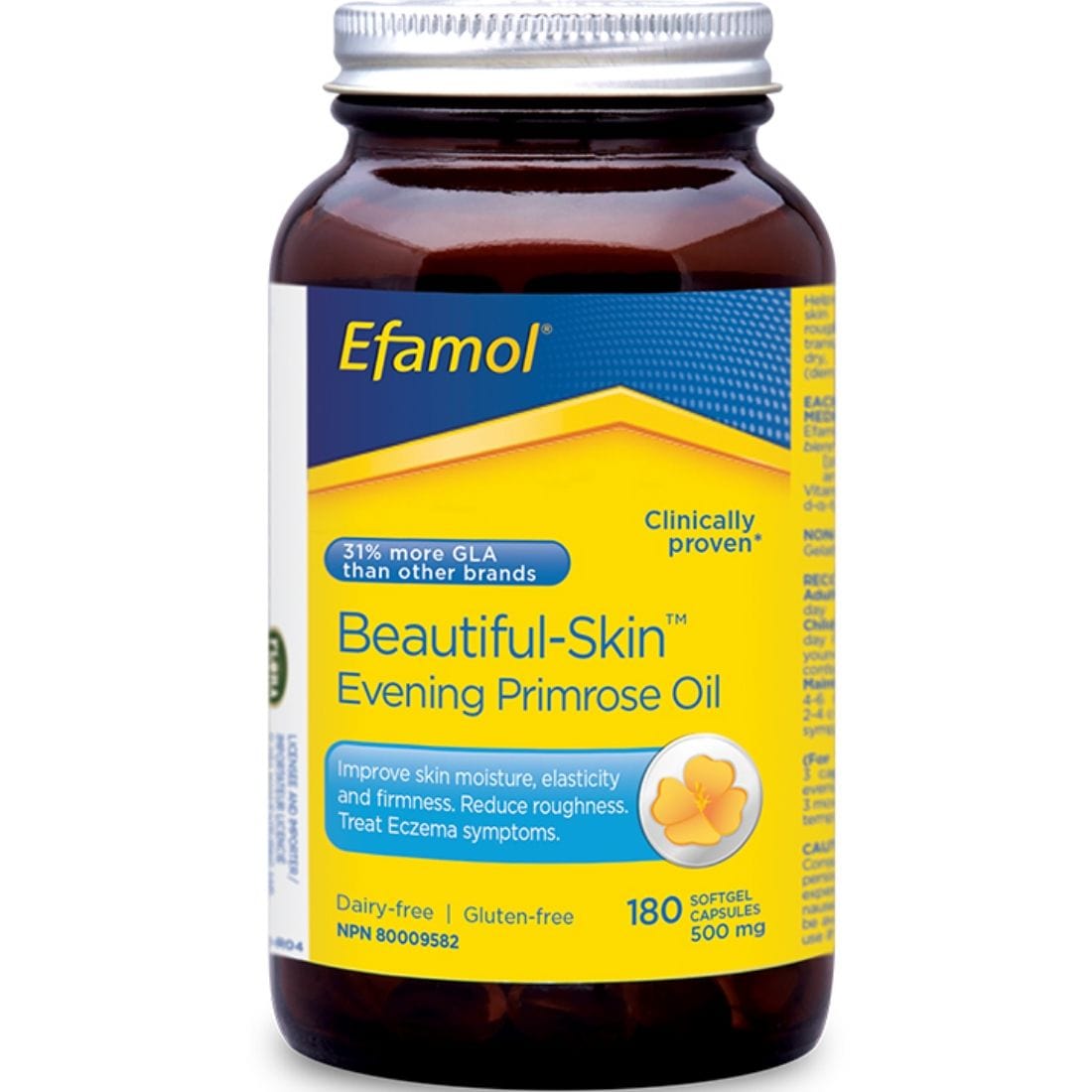 Efamol Beautiful Skin Pure Evening Primrose Oil 500mg, Clinically Proven, 180 Softgels