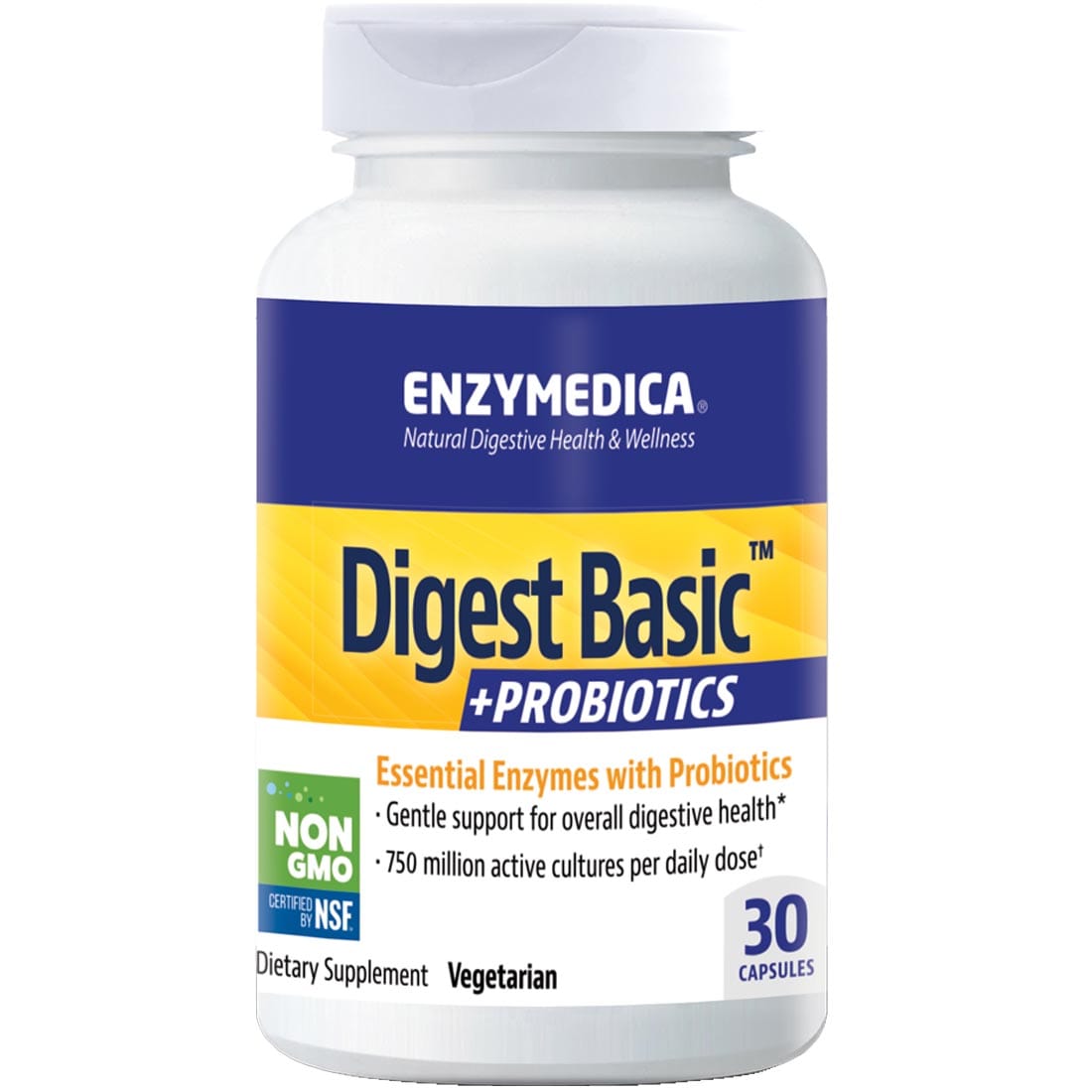 Enzymedica Digest Basic with Probiotics, Shelf Stable, 30 capsules