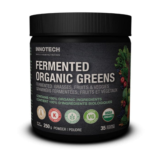 Innotech Fermented Organic Greens Powder, 250g (Keto Friendly)