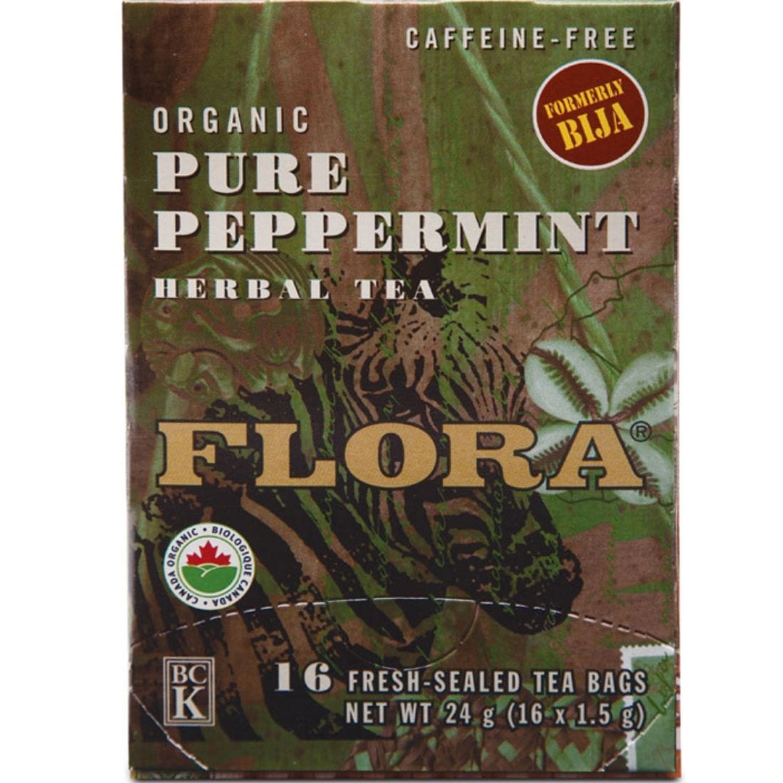 Flora Organic Pure Peppermint Tea (Caffeine-Free), 16 Bags