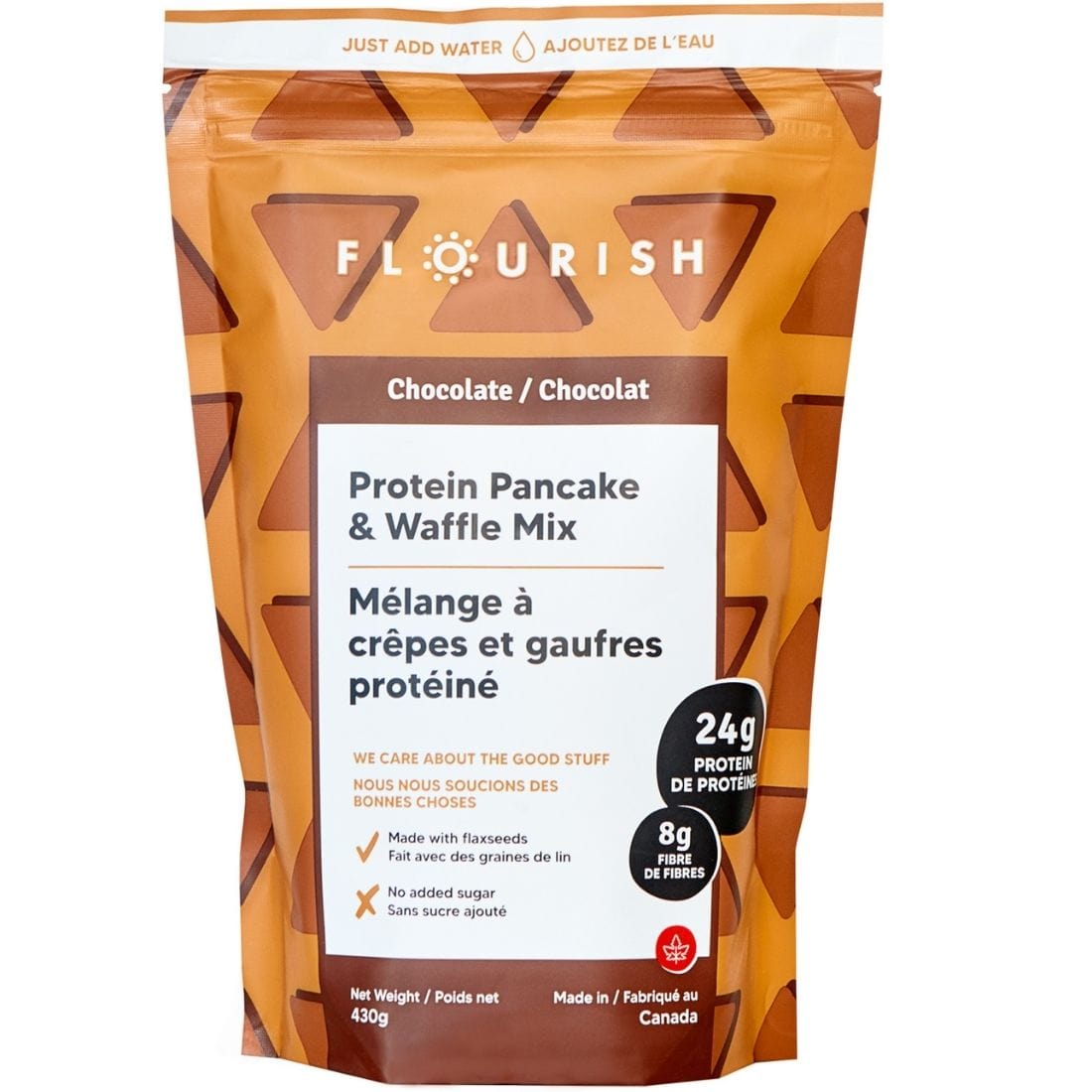 Flourish Protein Pancake & Waffle Mix (Made With Flaxseeds), 430g