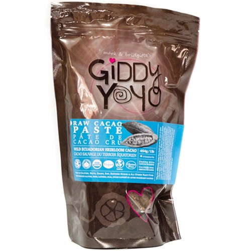 Giddy Yoyo Cacao Paste (Ecuador) Certified Organic, 454g