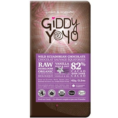 Giddy Yoyo Organic Dark Chocolate Bar, 62g