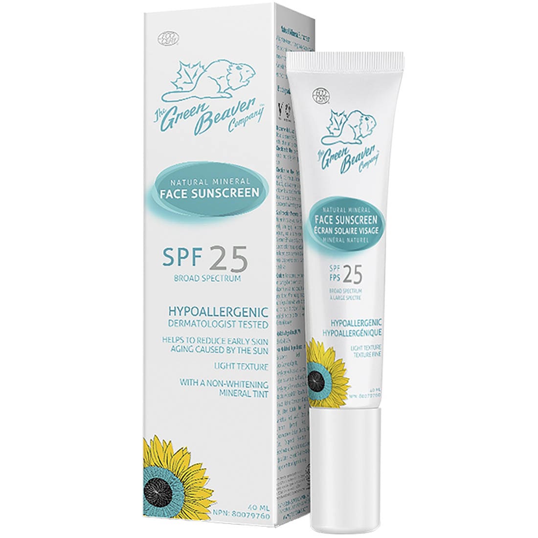 Green Beaver Natural Mineral Face Sunscreen SPF25, 40ml