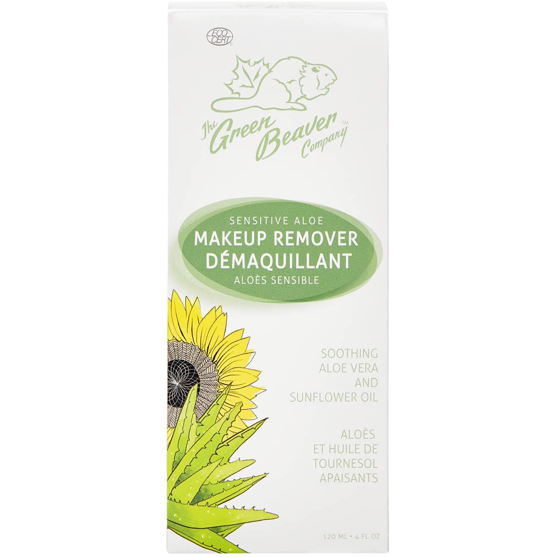 Green Beaver Sensitive Aloe Make Up Remover, 120ml
