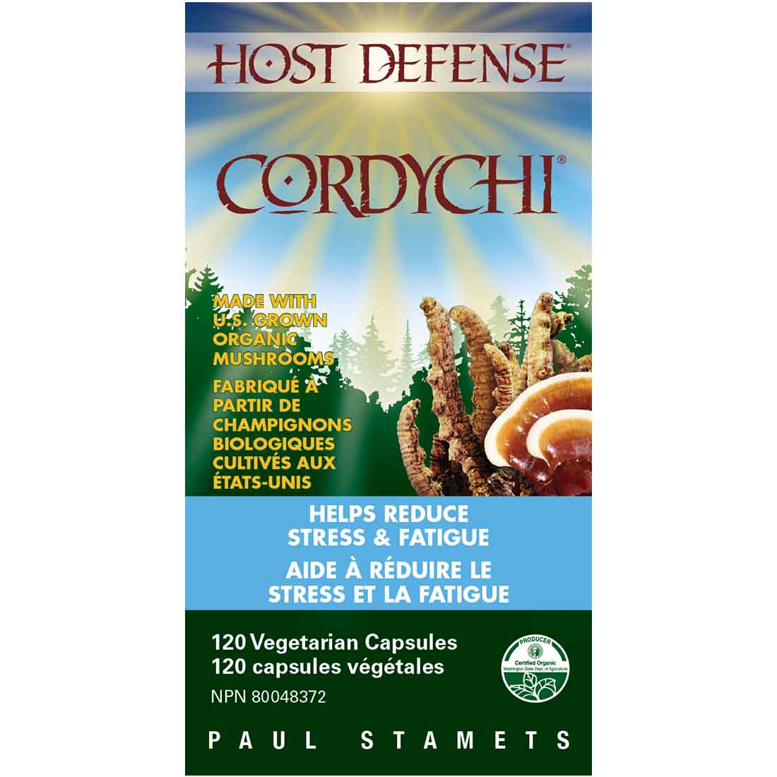 Host Defense Cordychi (Reishi & Cordyceps), Reduce Stress & Fatigue