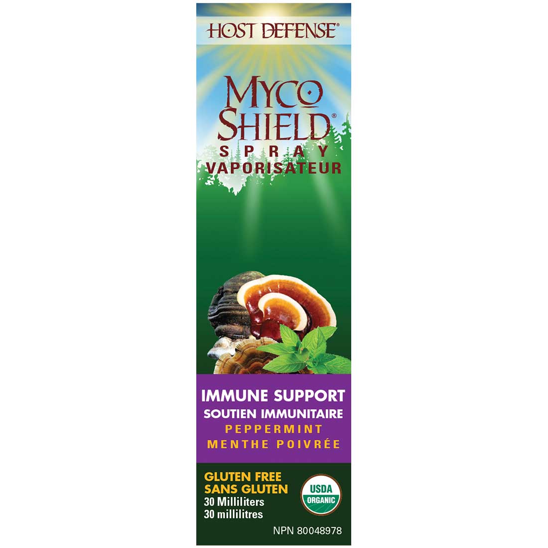 Host Defense MycoShield Spray, Immune Support, 30ml