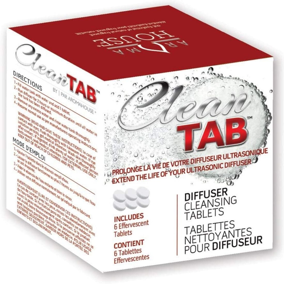 Hubmar AromaHouse Diffuser Cleaning Tablets (Revitalizes your ultrasonic diffuser), 6 Tablets