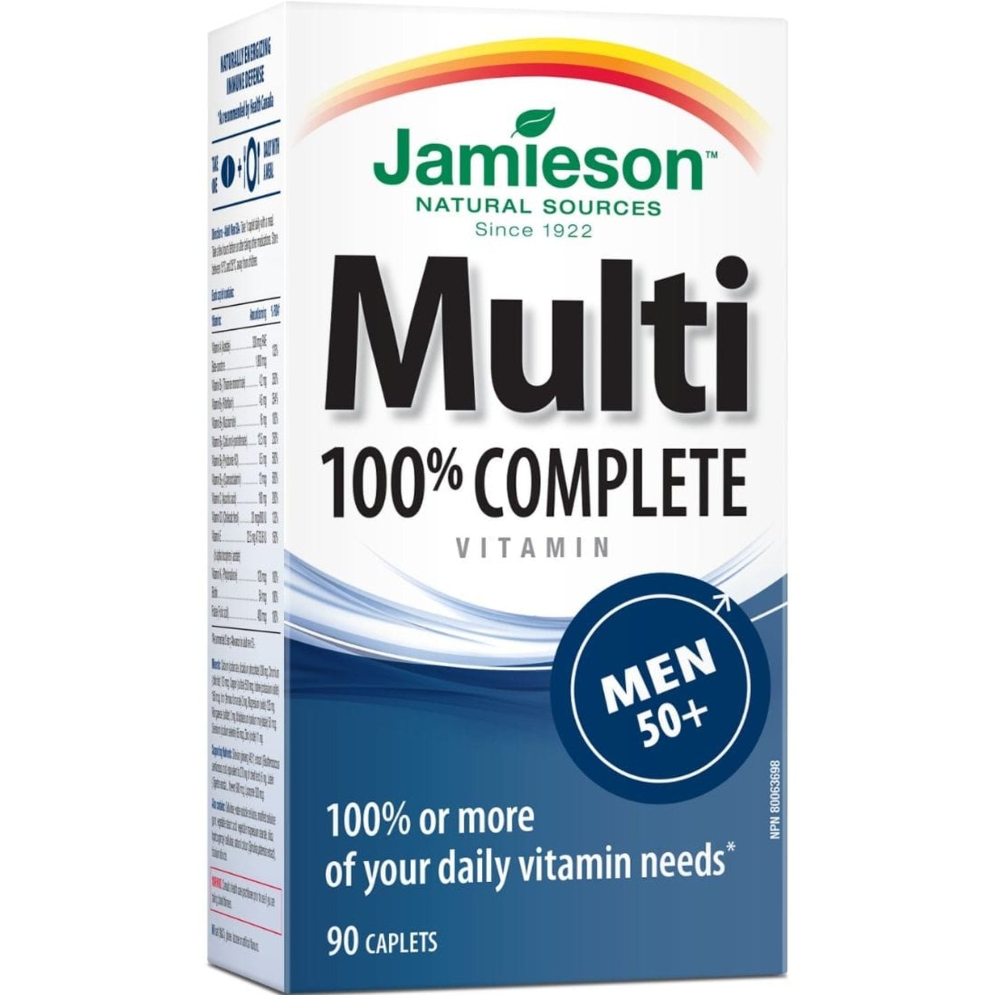 90 Caplets | Jamieson Multi 100% Complete for Men 50+