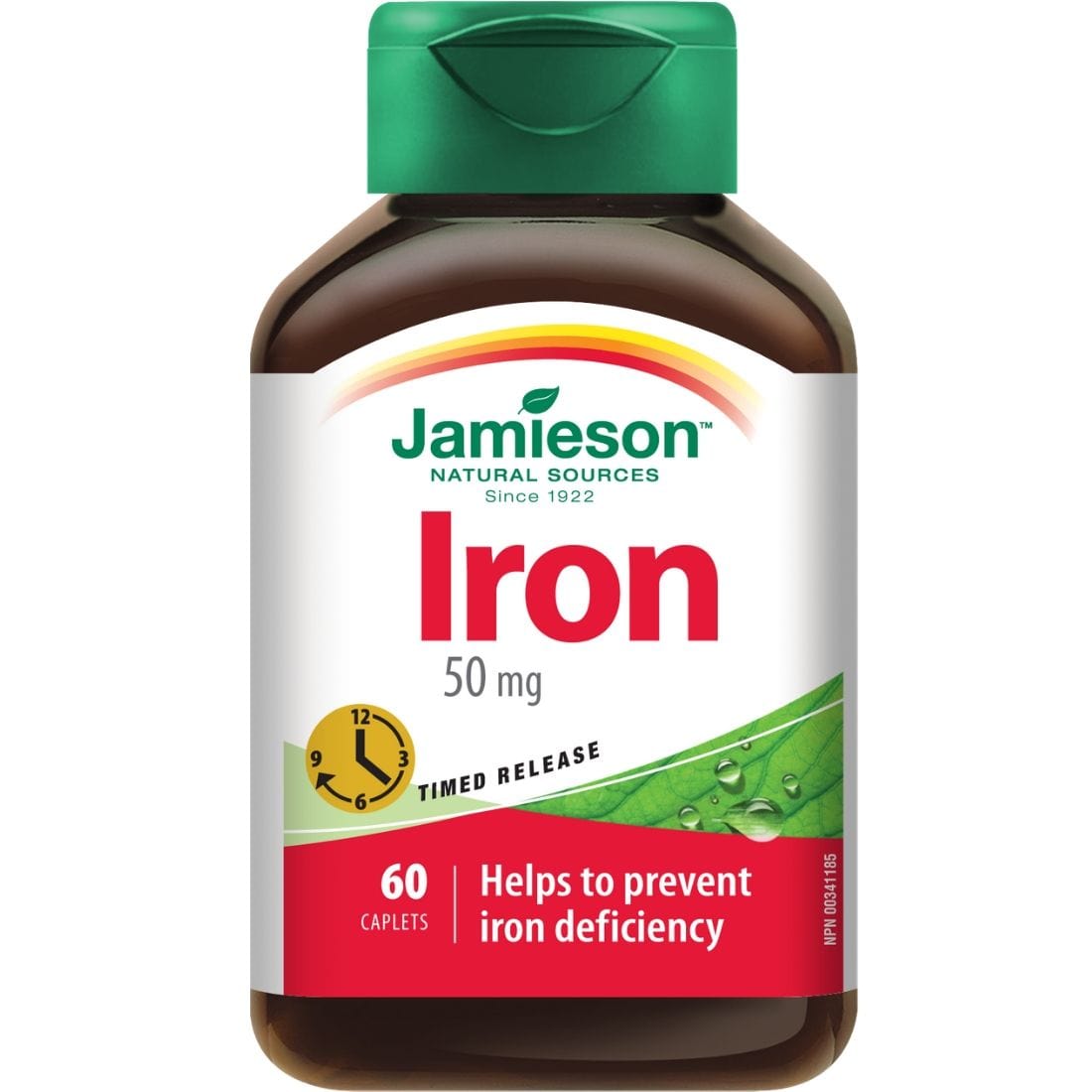 Jamieson Iron 50mg, Timed Release, 60 Caplets