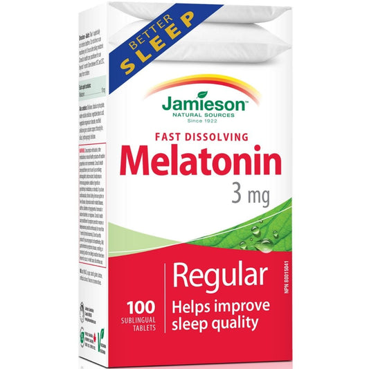 Jamieson Melatonin, 3mg, 100 Sublingual Tablets