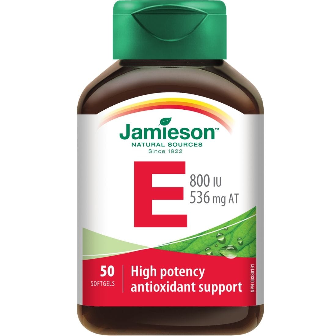 Jamieson Vitamin E, 800IU, 50 Softgels Vitamart.ca