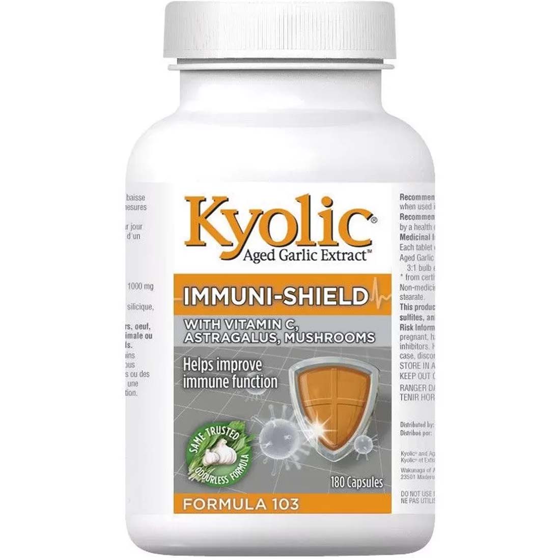 Kyolic Aged Garlic Extract, Immuni-Shield, Formula 103