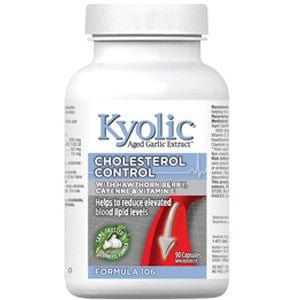 Kyolic Aged Garlic Extract, Cholesterol Control with Hawthorn Berry, Cayenne & Vitamin E, Formula 106