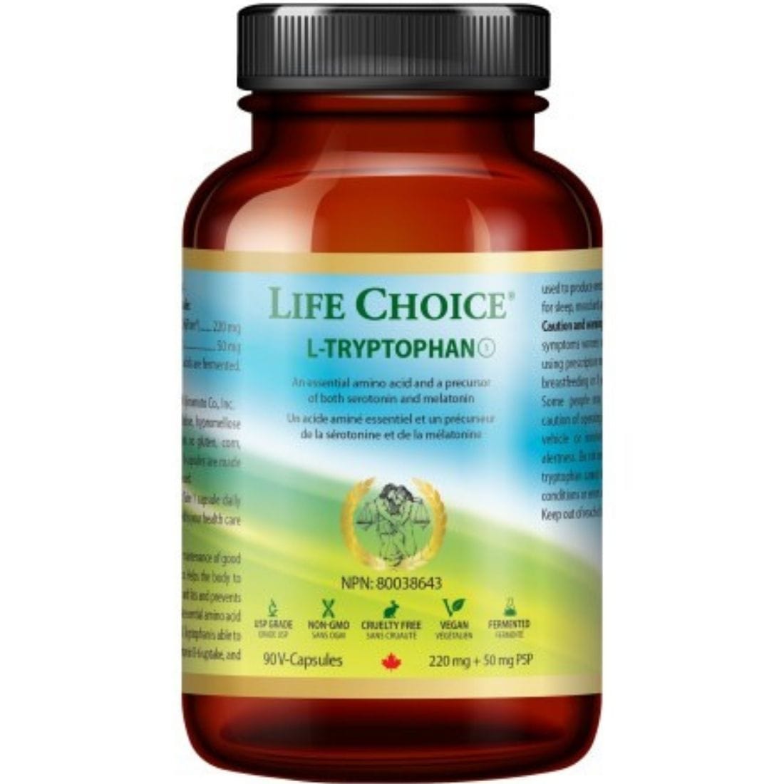 Life Choice L-Tryptophan, 220mg+50mg B-6, 60 V-Capsules