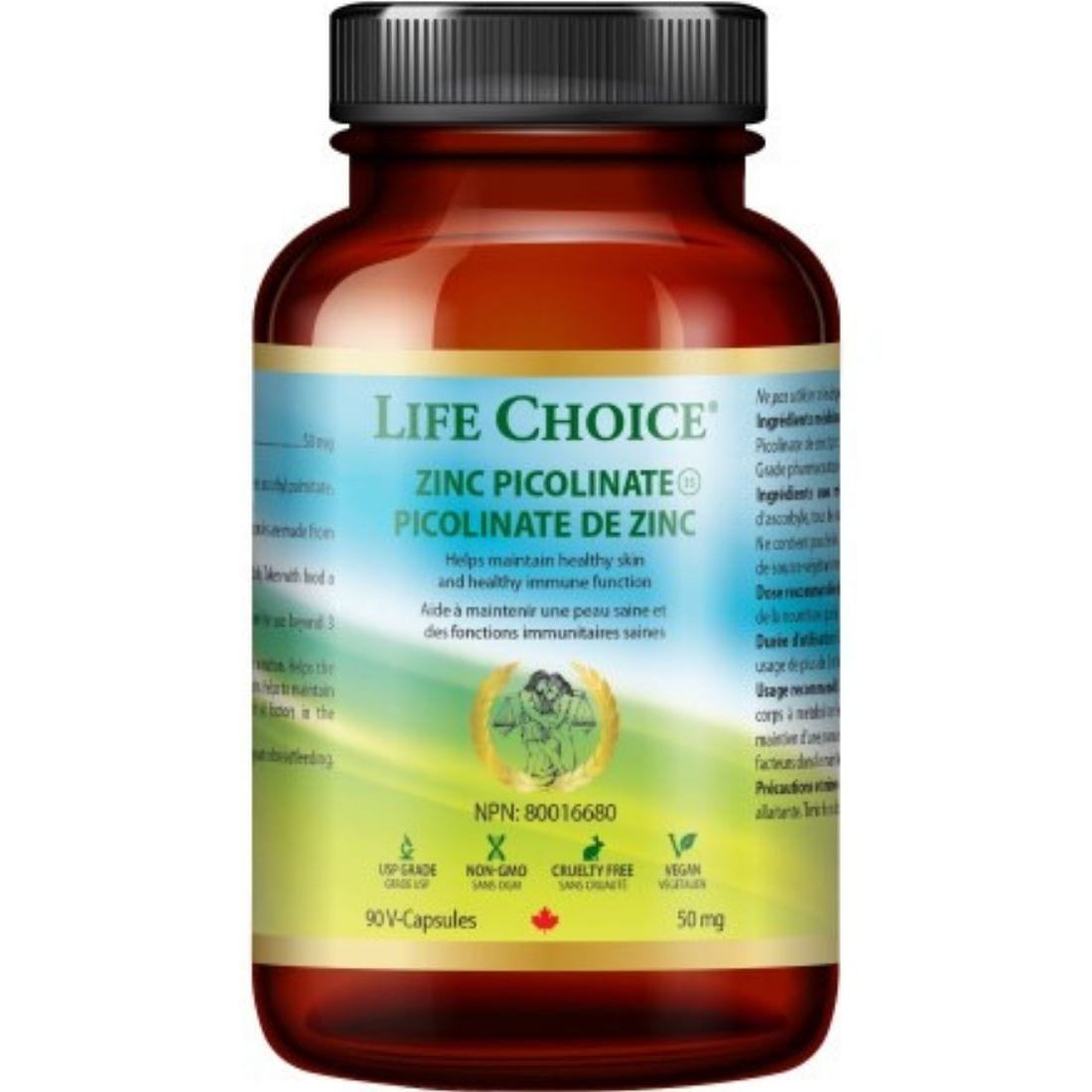 Life Choice Zinc Picolinate, 50mg, 90 V-Capsules