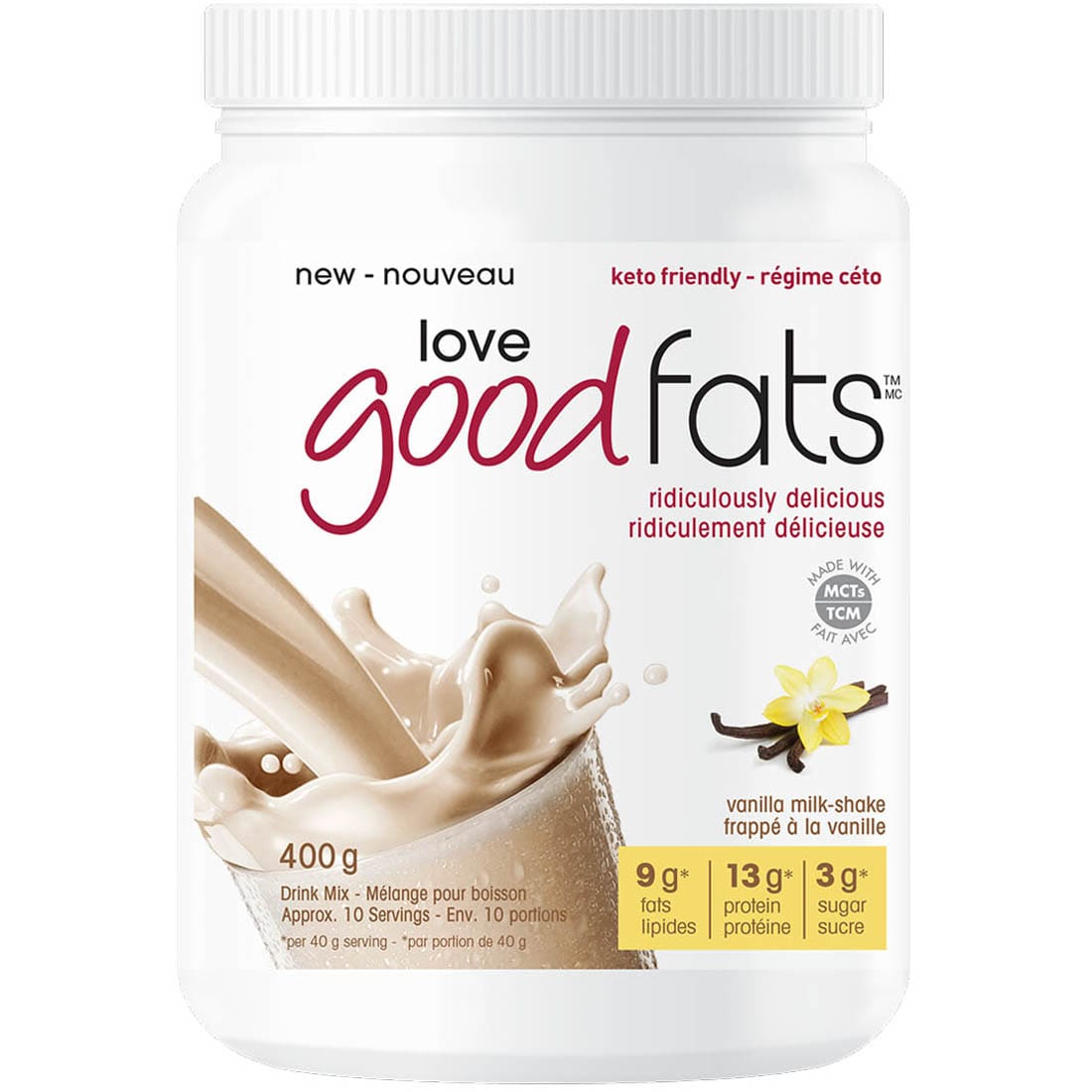 Love Good Fats Keto Friendly Shakes, 400g