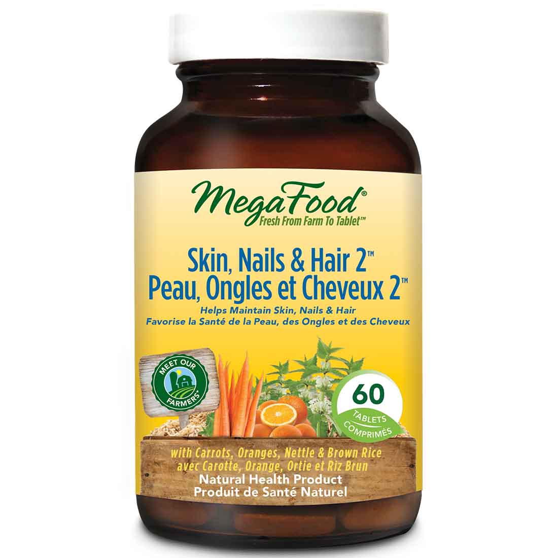 MegaFood Skin, Nails & Hair 2, 60 Tablets