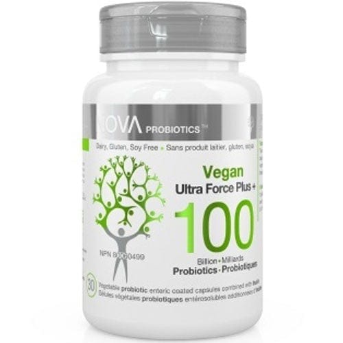 NOVA Vegan Ultra Force PLUS+ Probiotic 100 Billion, 30 Capsules
