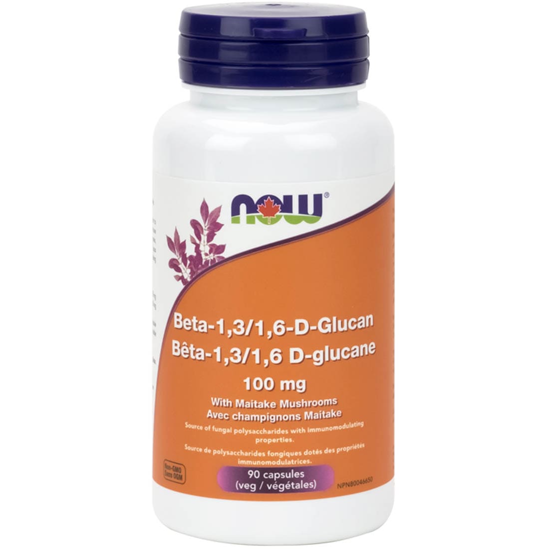 NOW Beta -1, 3/1,6-Glucan 100mg with Maitake Mushroom, 90 VCaps