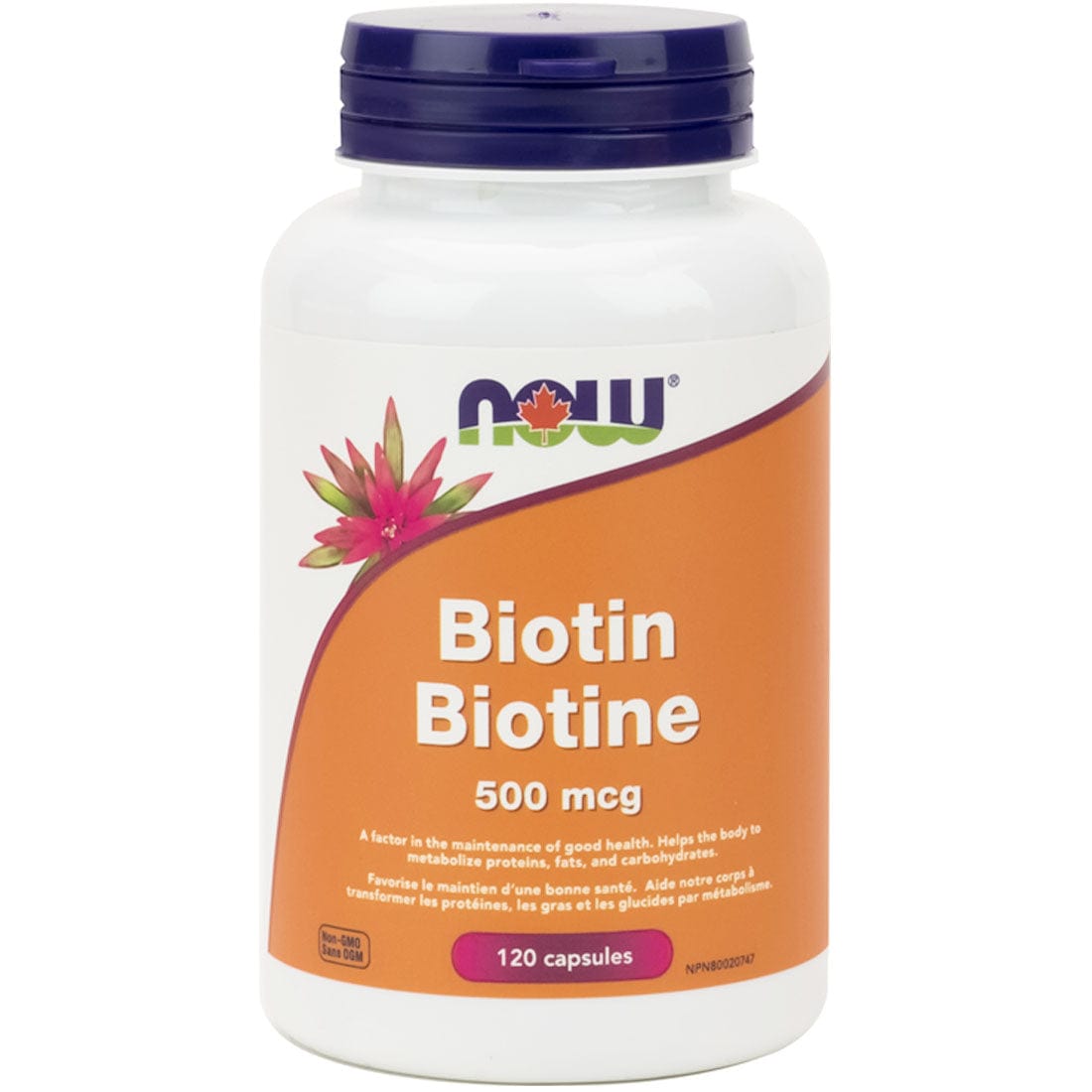 NOW Biotin 500mcg, 120 Capsules