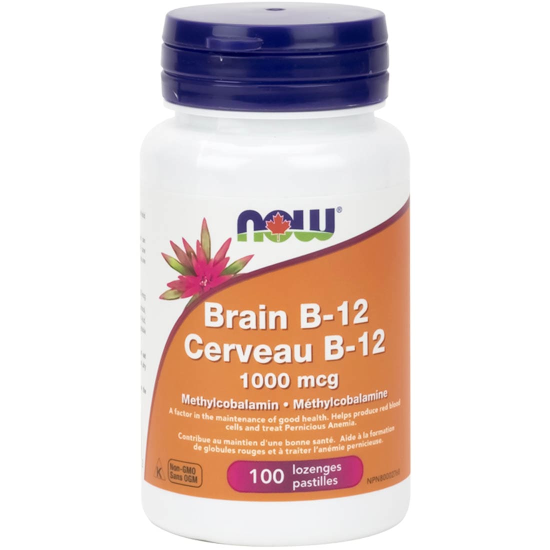 NOW Brain B12 Methylcobalamin 1000mcg, 100 Lozenges