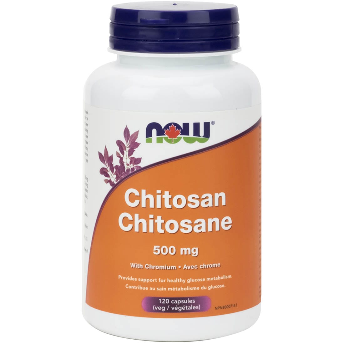 NOW Chitosan 500mg plus Chromium 100mcg, 120 Capsules