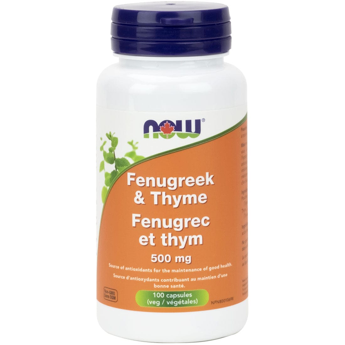 NOW Fenugreek & Thyme, 500mg, 100 Capsules