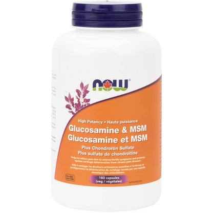 NOW Glucosamine Sulfate & MSM plus Chondroitin Sulfate, (550/250)