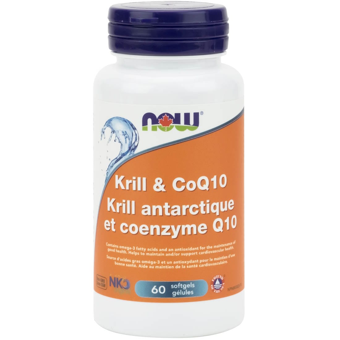 NOW Krill 500mg & CoQ10 50mg, 60 Softgels