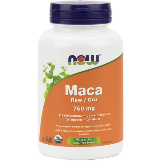 NOW Organic Maca  6:1 Extract 750mg, 90 VCaps