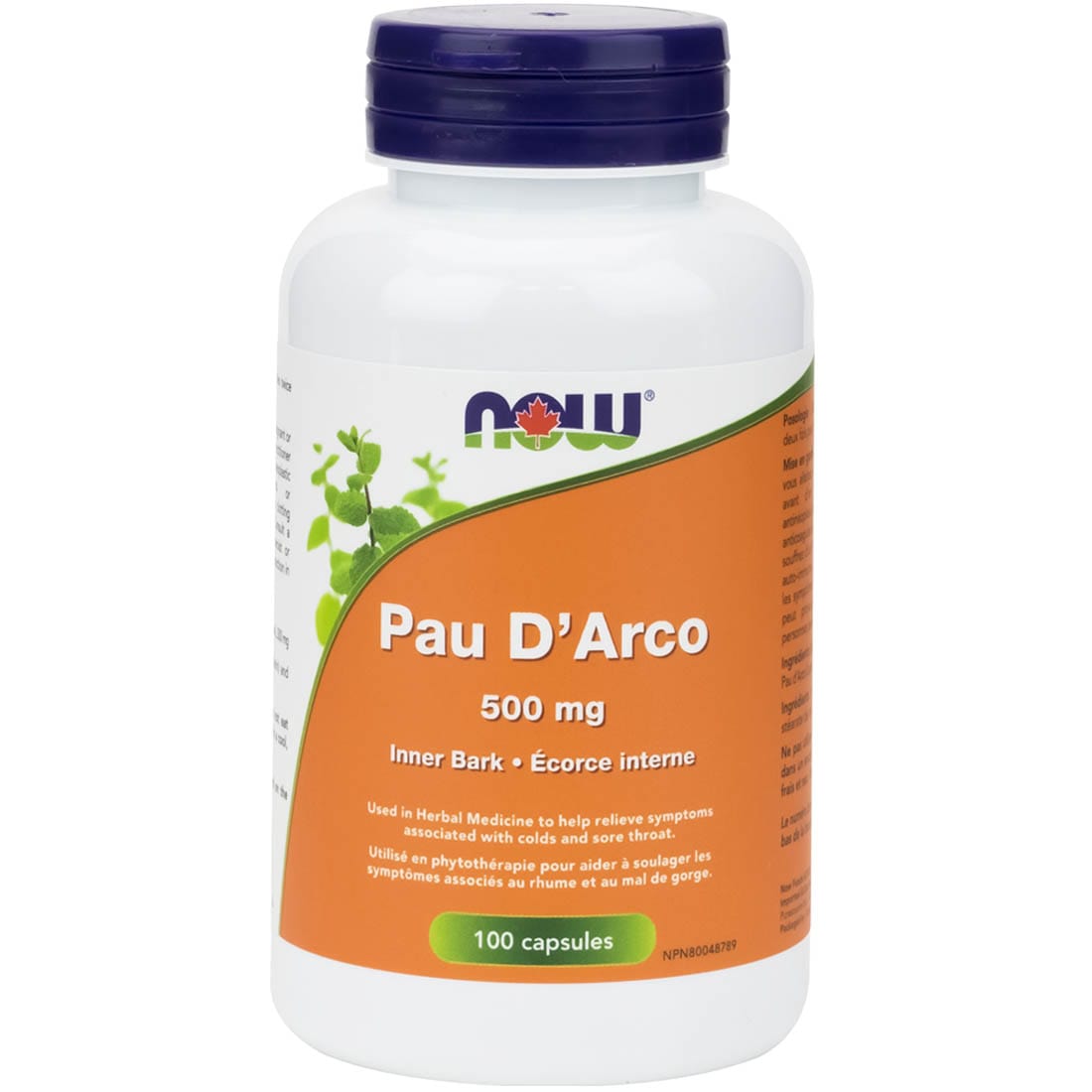 NOW Pau D'Arco 500mg, 100 Capsules