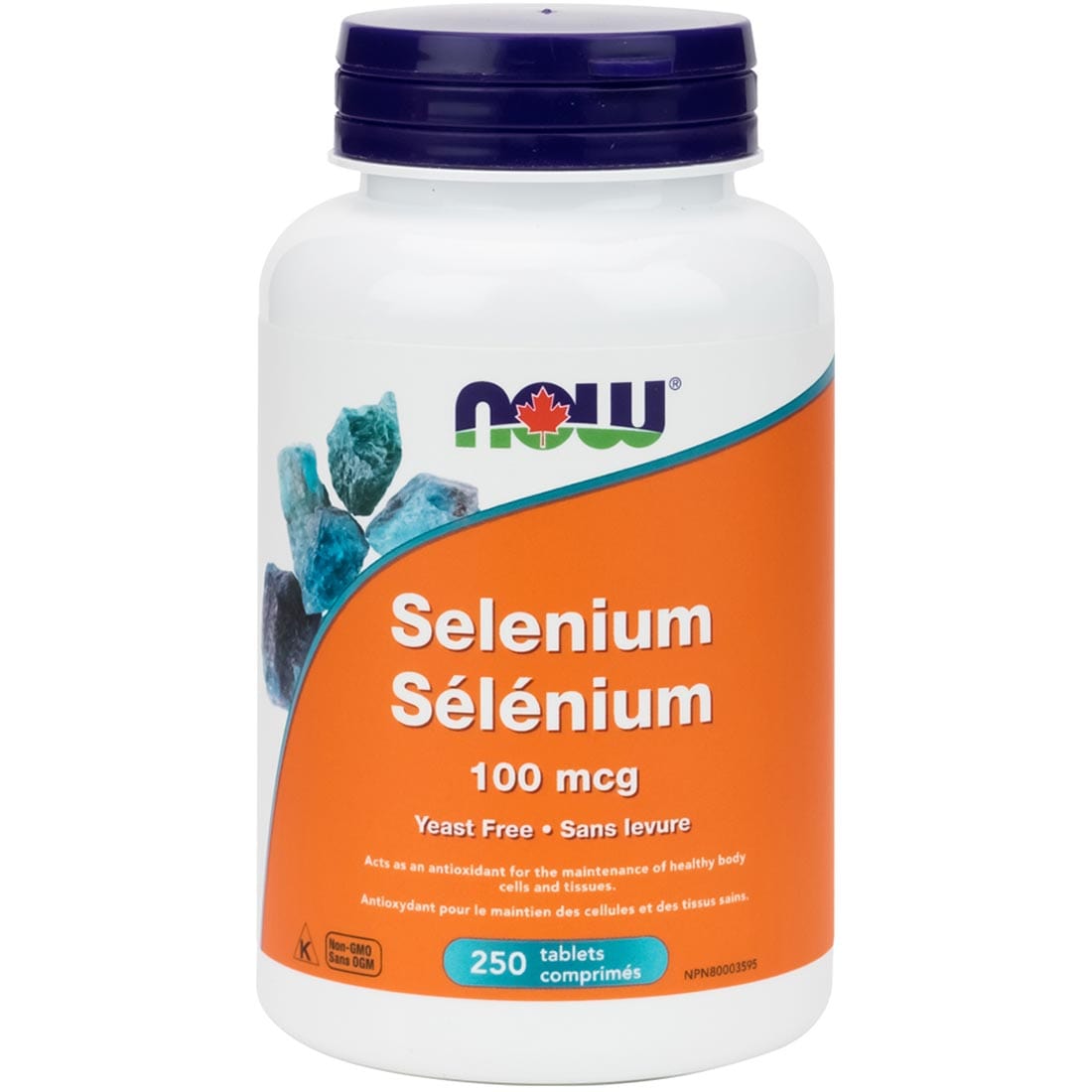 NOW Selenium 100mcg Tablets, Yeast Free