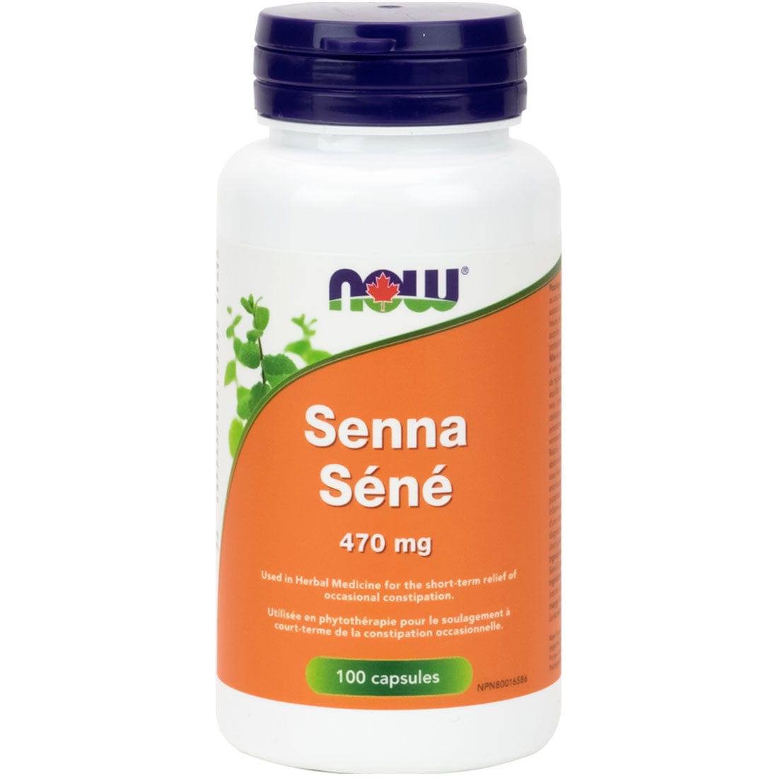 NOW Senna, 470mg, 100 Capsules