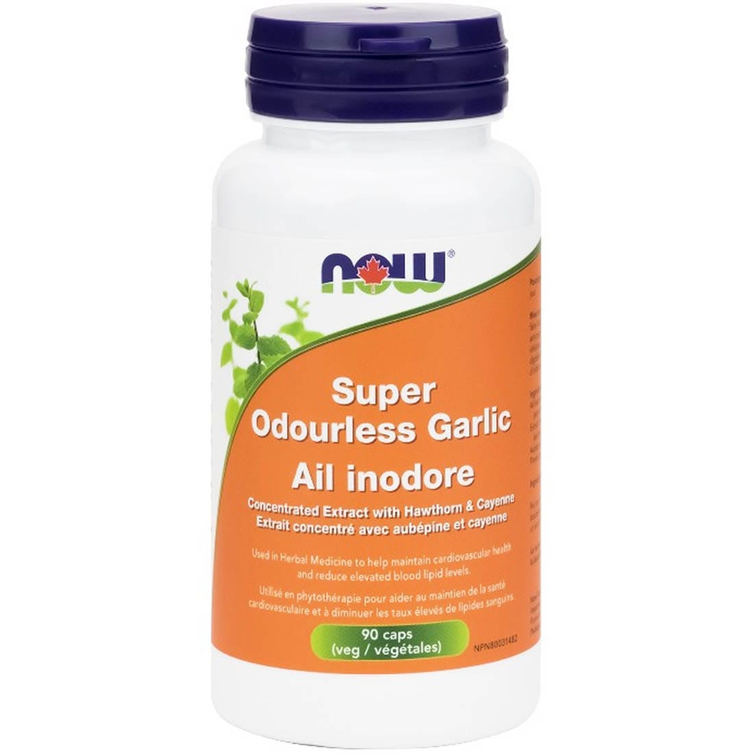 NOW Super Odorless Garlic, 90 Vcaps