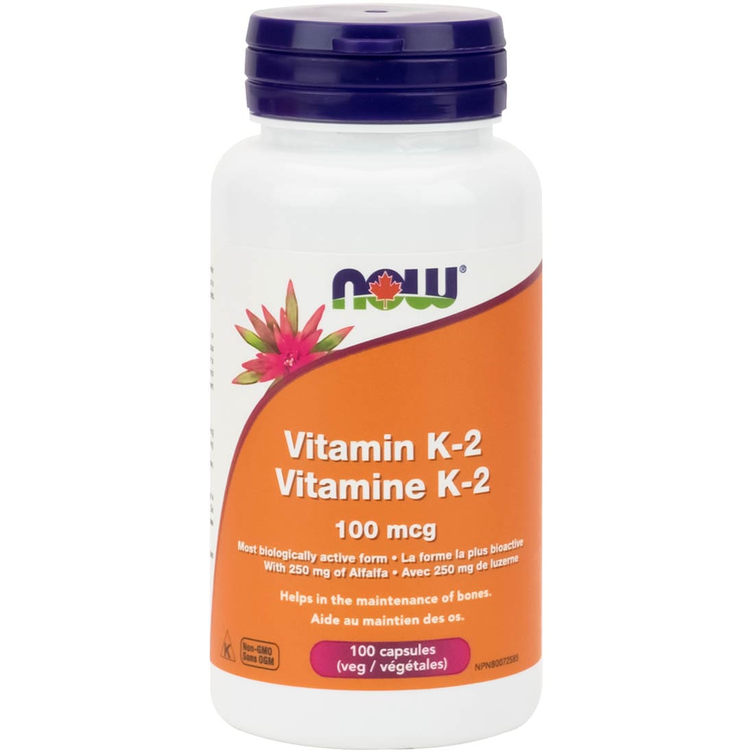 NOW Vitamin K2, 100mcg, 100 Vcaps