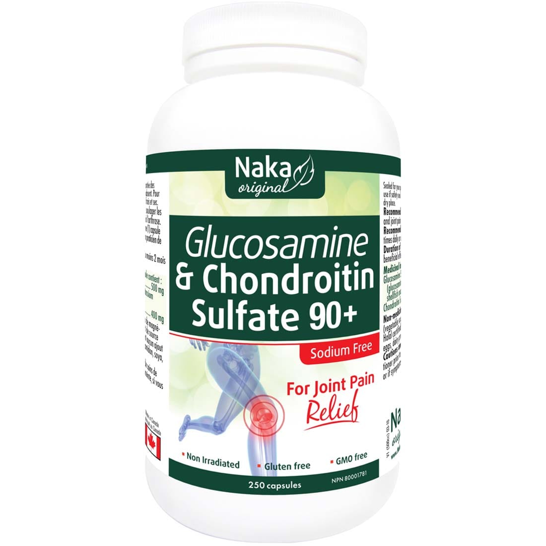 Naka Herbs Glucosamine & Chondrotin Sulfate 90+ Purity, 250 Capsules