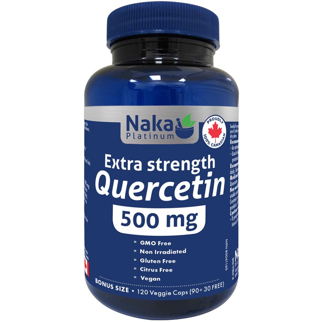 120 Vegetable Capsules | Naka Platinum Extra Strength Quercetin