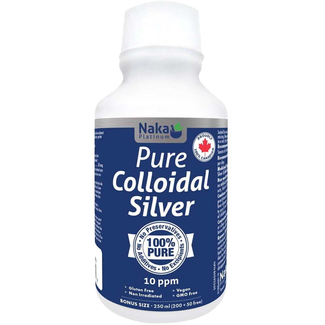 Naka Herbs Platinum Pure Colloidal Silver Liquid 10ppm, 100% Pure Liquid Silver
