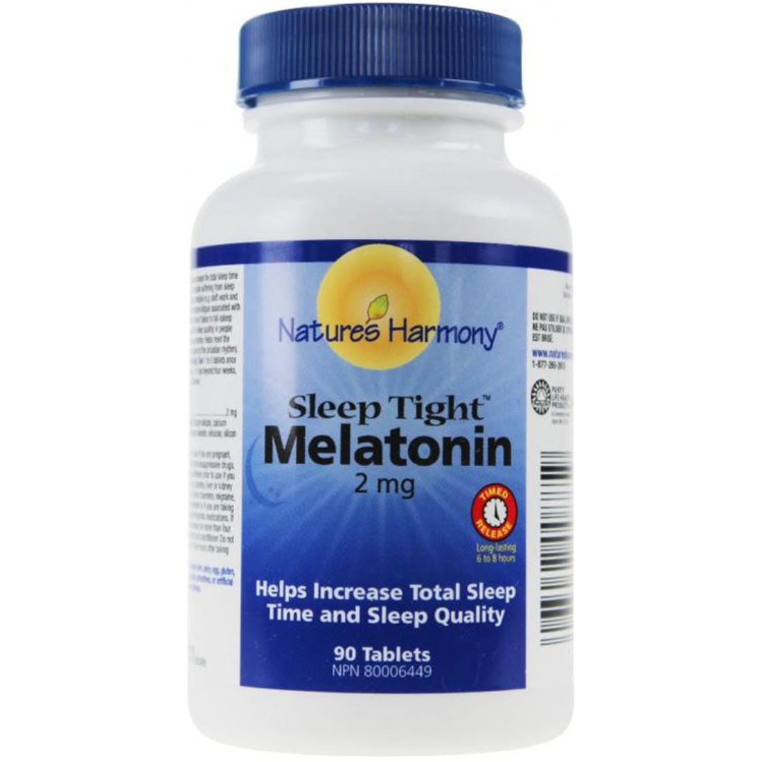 Nature's Harmony Melatonin 2mg Timed Release, 90 Tablets