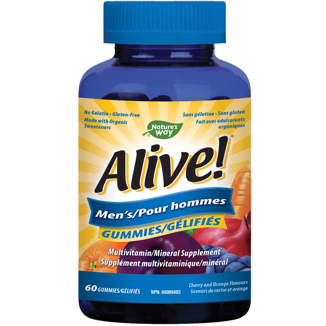 Nature's Way Alive! Men's Gummies Multivitamin & Multimineral Supplement, 60 Gummies