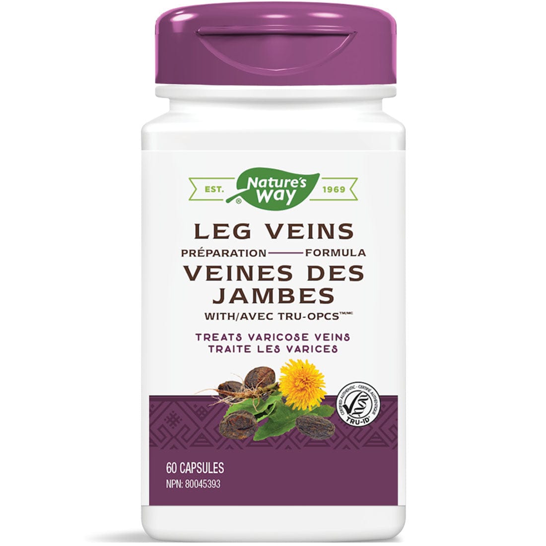 Nature's Way Leg Veins with Tru OPCs, 60 VCaps