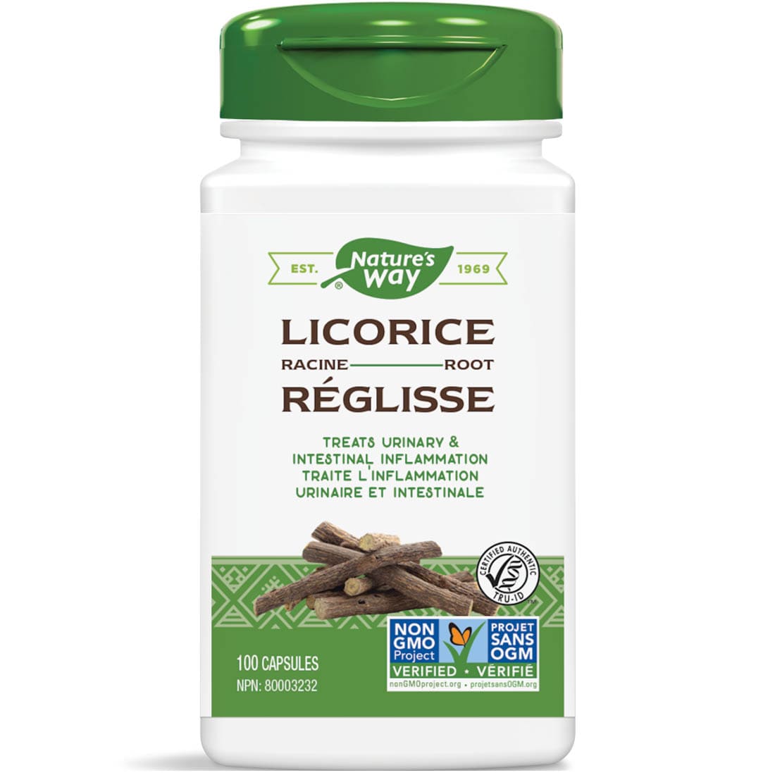 Nature's Way Licorice Root, 100 Vegetable Capsules