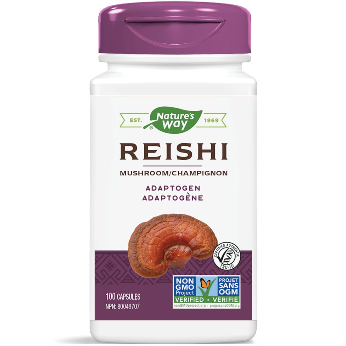 Nature's Way Reishi Mushroom Standardized Extract 188mg, 100 VCaps