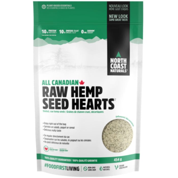 North Coast Naturals 100% Raw Hemp Seed Hearts, Raw & Shelled, 454g