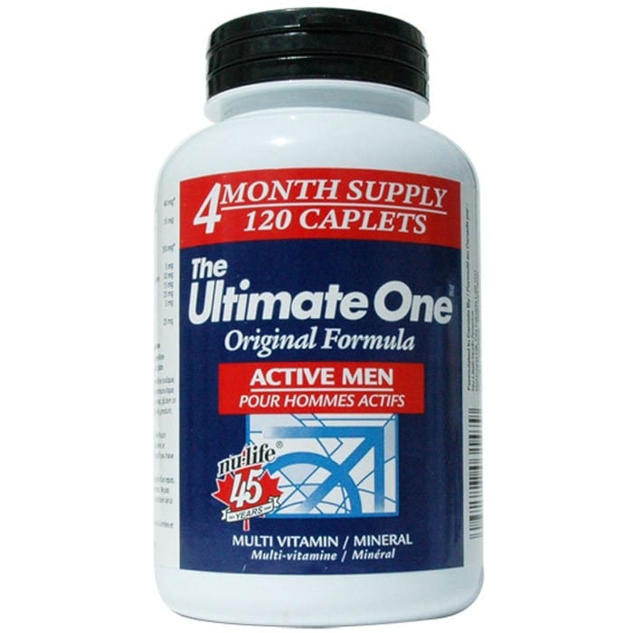 Nu-Life The Ultimate One Multivitamin Active Men, 4 Month Supply, 120 Caplets CLEARANCE 55% Off Expiry 4/25 Final Sale