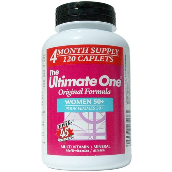 Nu-Life The Ultimate One Multivitamin Women 50+, 4 Month Supply, 120 Caplets CLEARANCE 50% Off Expiry 12/25 Final Sale