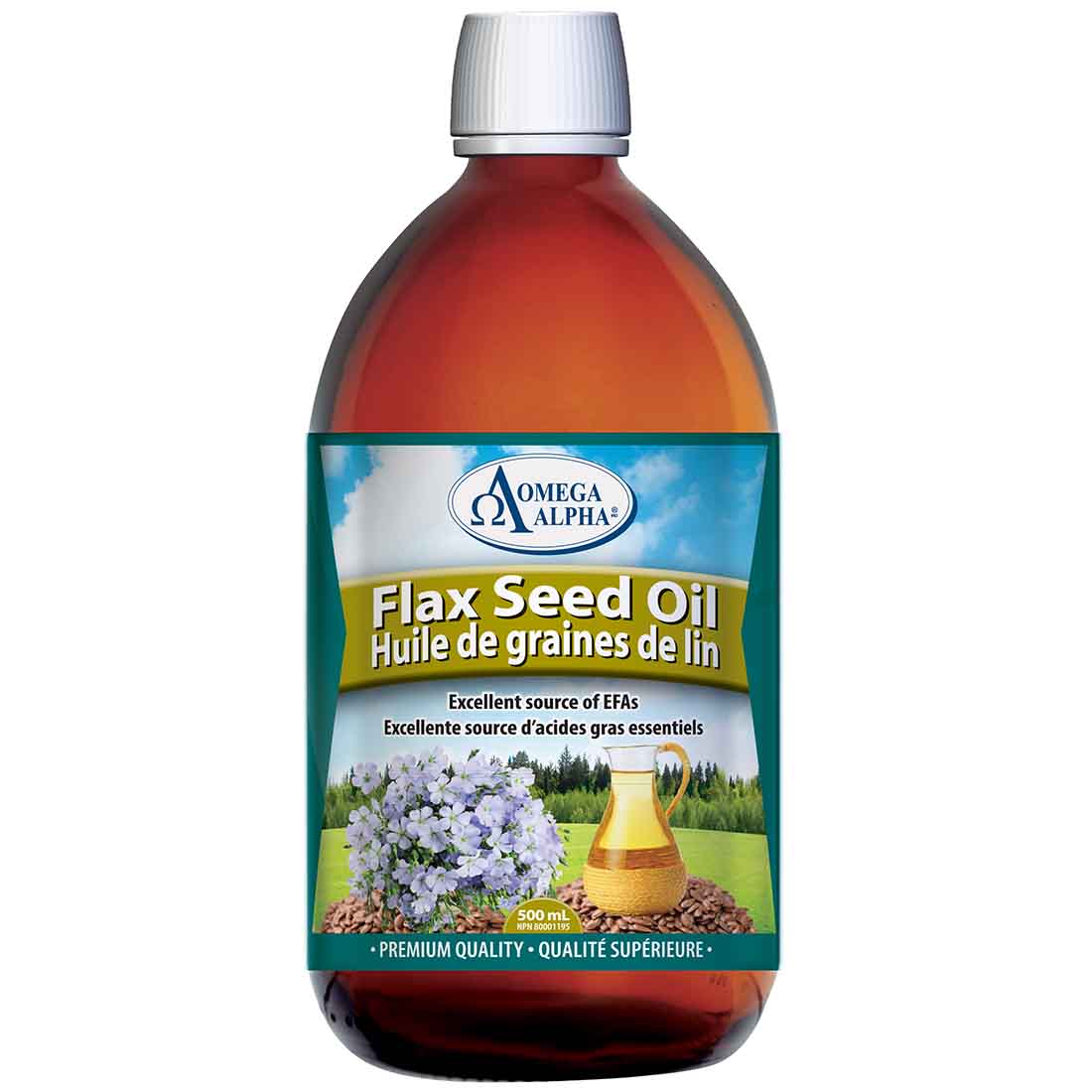 Omega Alpha Flax Seed Oil, 500ml