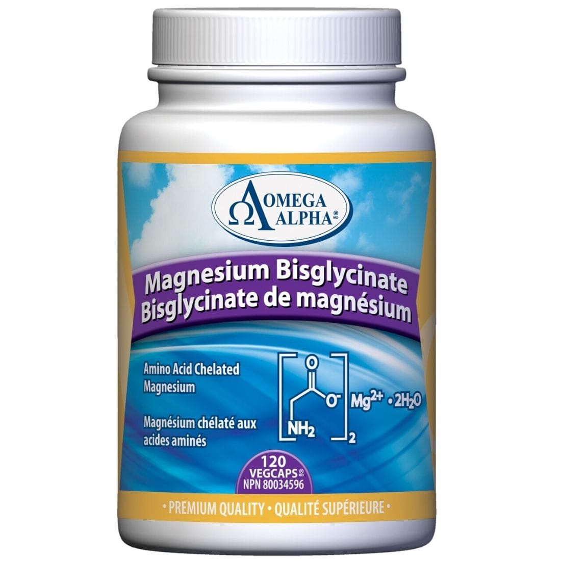 Omega Alpha Magnesium Bisglycinate 100mg, 120 Capsules