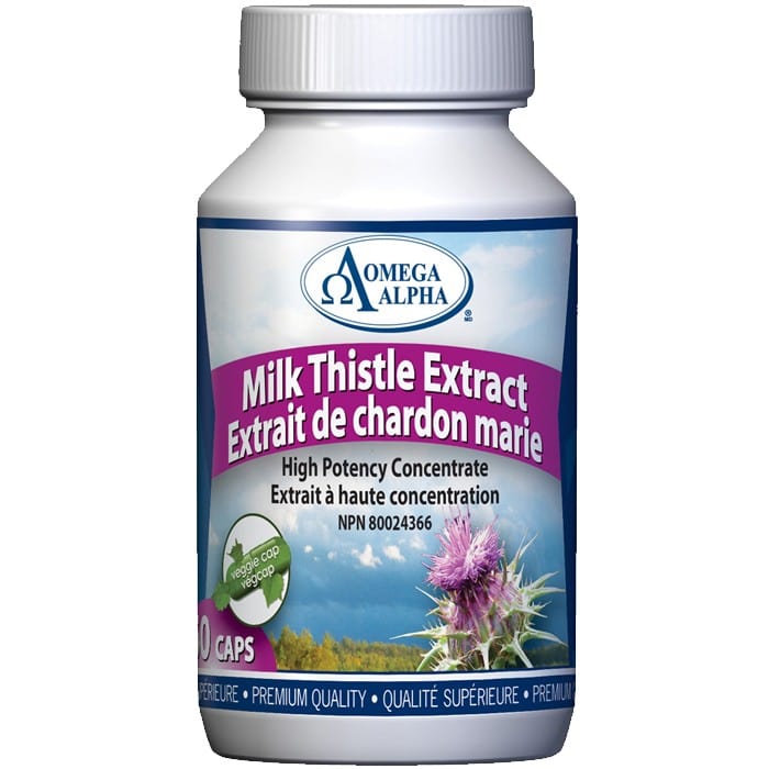 Omega Alpha Milk Thistle (Standardized Extract), 60 VCapsules